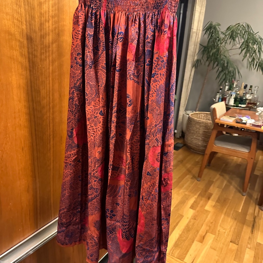Natalie Martin Red and Blue Maxi Skirt